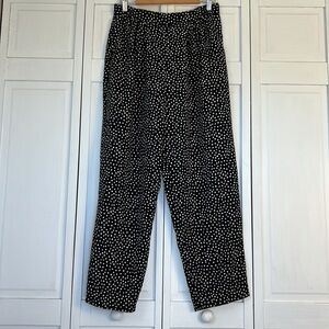 Vintage Chaus Black w/ White Polka Dot tapered Slacks Size: 12